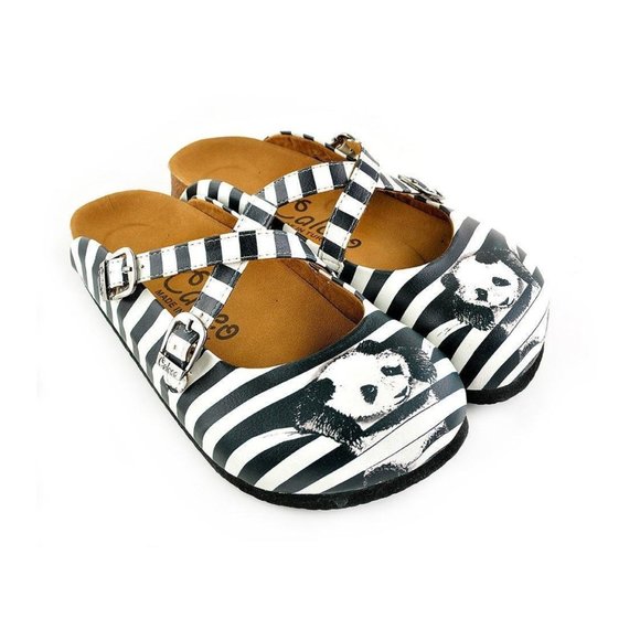 Goby Shoes - Goby Shoes - Black & White Panda Clogs